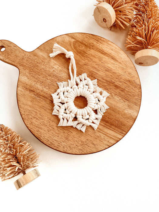 Macrame Ornament | Snowflake Christmas Tree Boho Decor