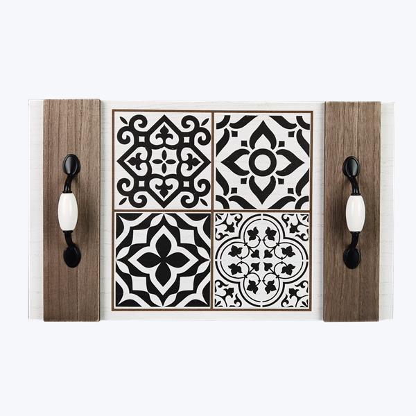 Black and White Serving Tray