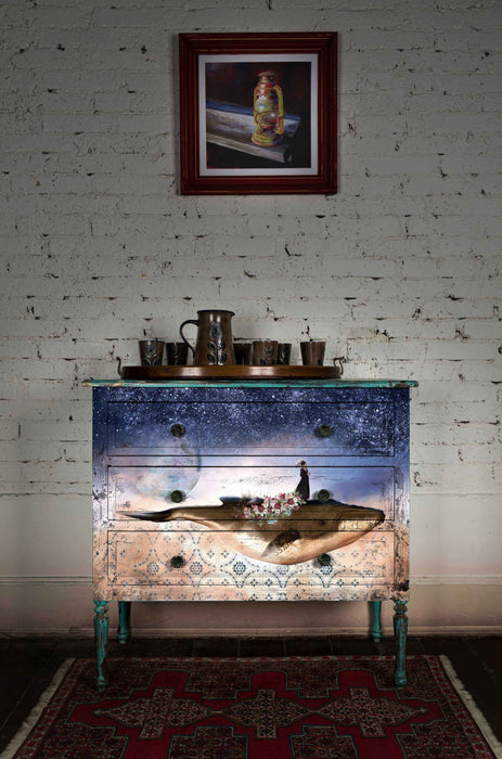 WHALE IN COSMOS – 1 SHEET, A1 SIZE | A1 DECOUPAGE FIBER | Redesign with Prima