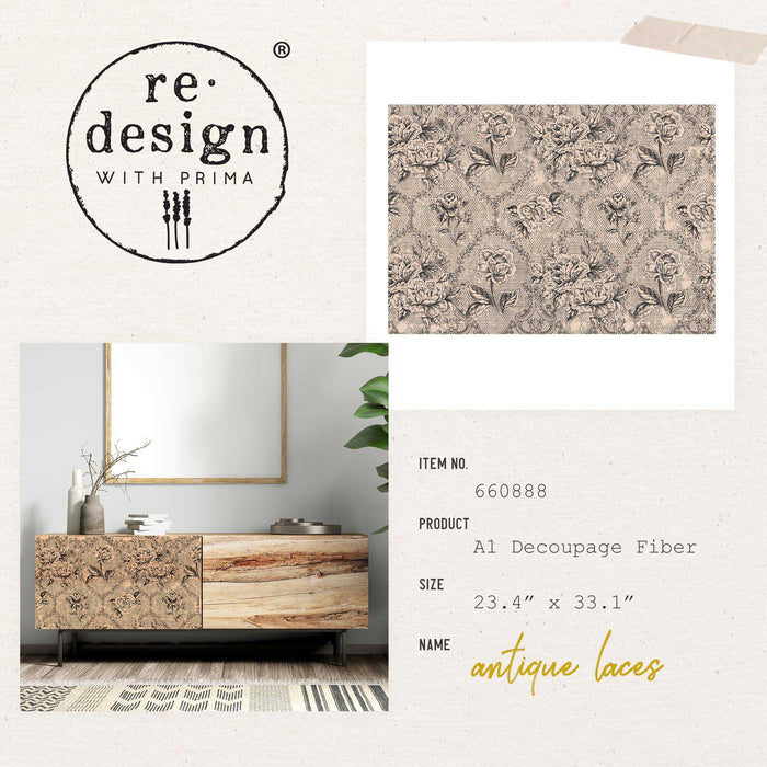 ANTIQUE LABELS – 1 SHEET, A1 SIZE | A1 DECOUPAGE FIBER | Redesign with Prima