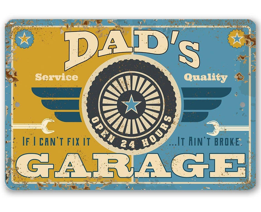 Lone Star Art - Dad's Garage - Metal Sign