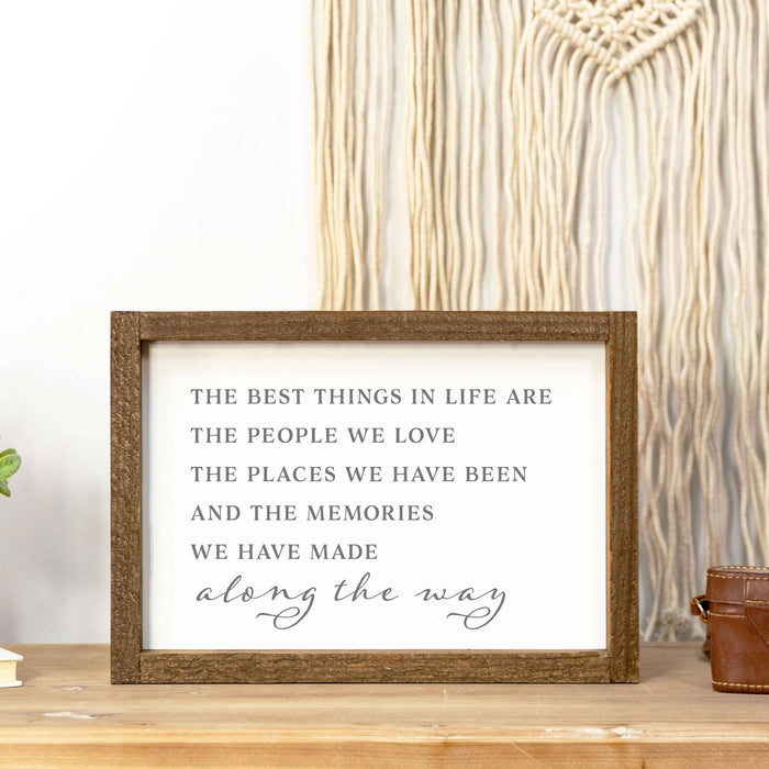Clairmont & Co - 8x12 Wood Framed Sign-The Best Things in Life