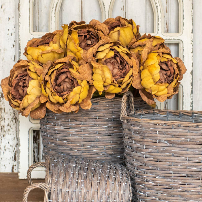 Gold Peony Stem | 27 inches | Stunning fall home decor