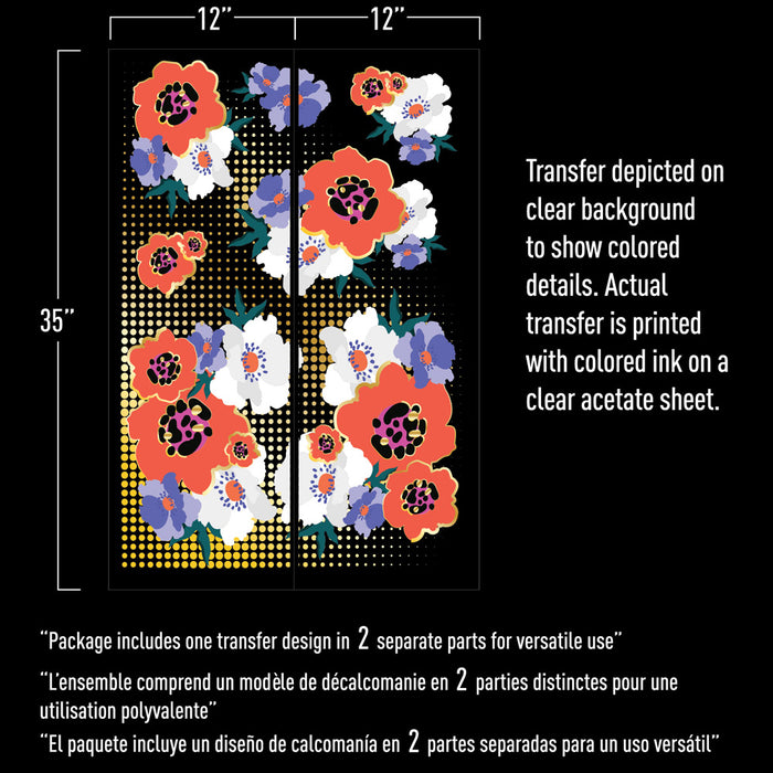 Modernist Floral by CeCe ReStyled | Full Size 24 x 35 | Furniture Transfer by Prima Transfer