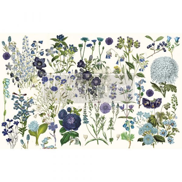 Blue Meadows Decoupage Paper by Redesign with Prima