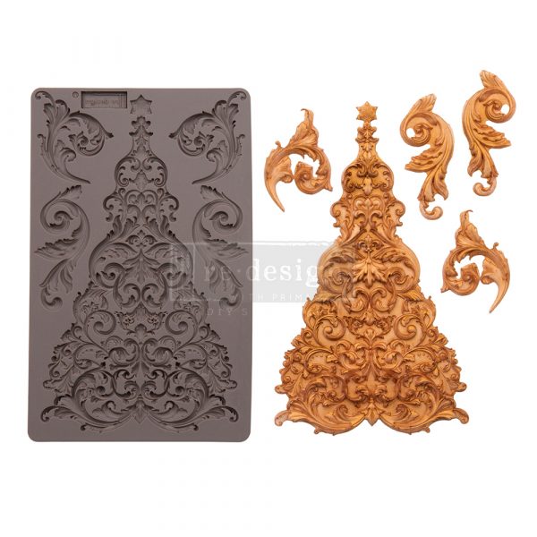 Glorious Tree | Christmas and Holiday Silicone Decor Moulds | 5" x 8" | Redesign with Prima