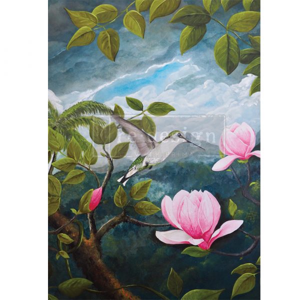 A1 RICE PAPER – SPRING MAGNOLIAS – 1 SHEET, A1 SIZE