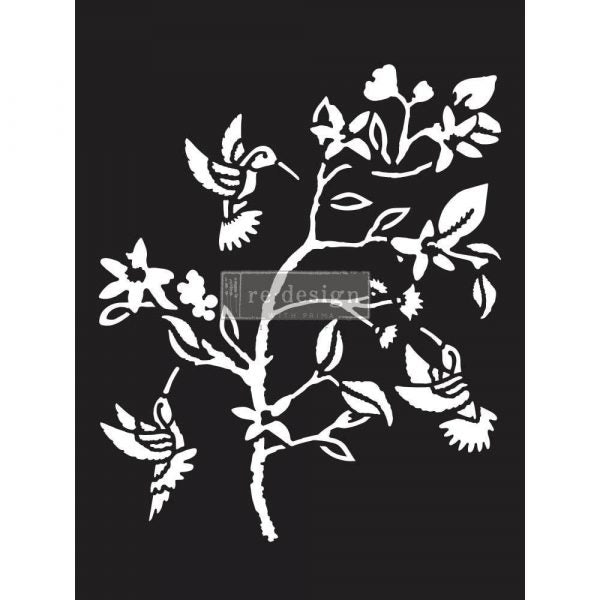 Hummingbird Decor Stencil | Redesign with Prima | 9 X 12 inches