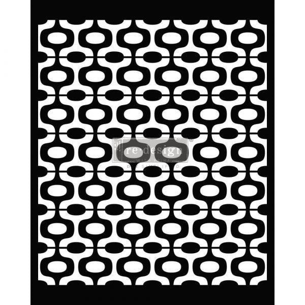 Midcentury Vibes Decor Stencil | Redesign with Prima | 20 X 16 inches | Modern repeating pattern