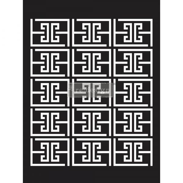Something Geometric Decor Stencil | Redesign with Prima | 9 X 12 | Greek style repeating pattern