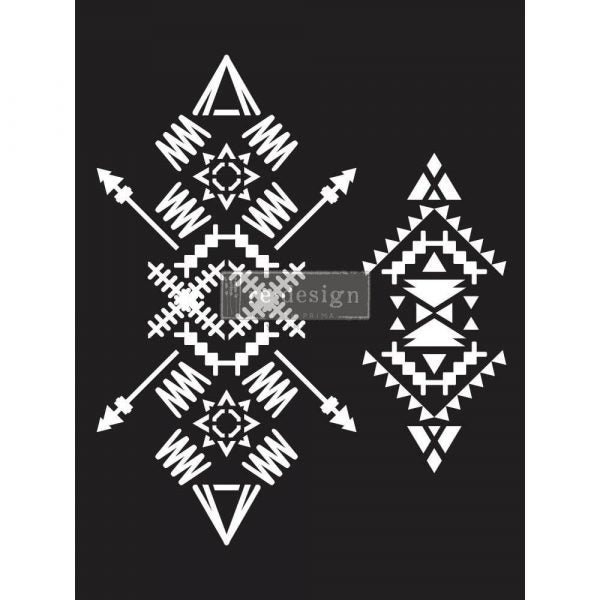 Tribal Imprint Decor Stencils | Redesign with Prima | 9 X 12 | Boho Arrows