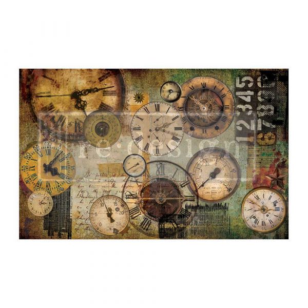 DECOUPAGE DECOR TISSUE PAPER 19×30 – LOST IN TIME – 1 SHEET, 19″X30″ | Redesign with Prima