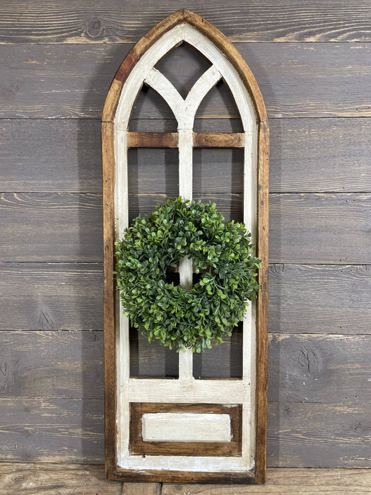 Ozark Hills Wall Decor Window-12x34 inch-Antiqued White-NEW