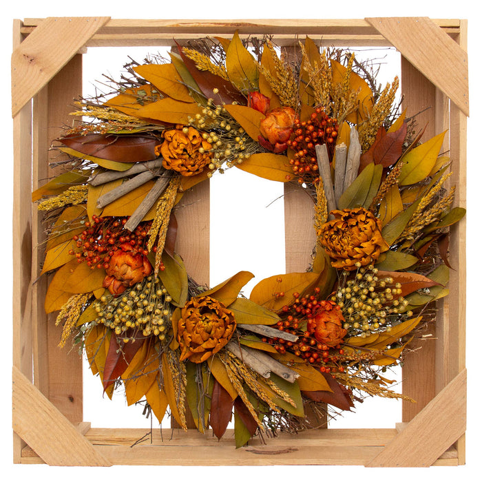 Orange Artichoke 20" Wreath