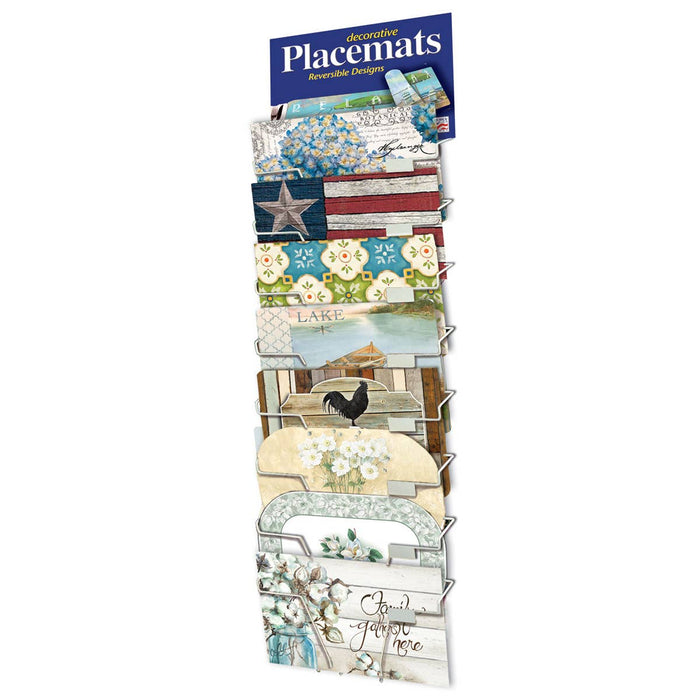 CounterArt and Highland Home - 8 Pocket Vertical End Cap Placemat Display