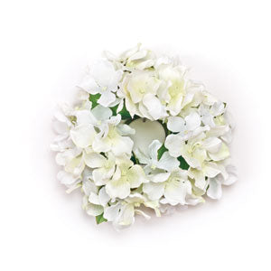 White Hydrangea Candle Ring