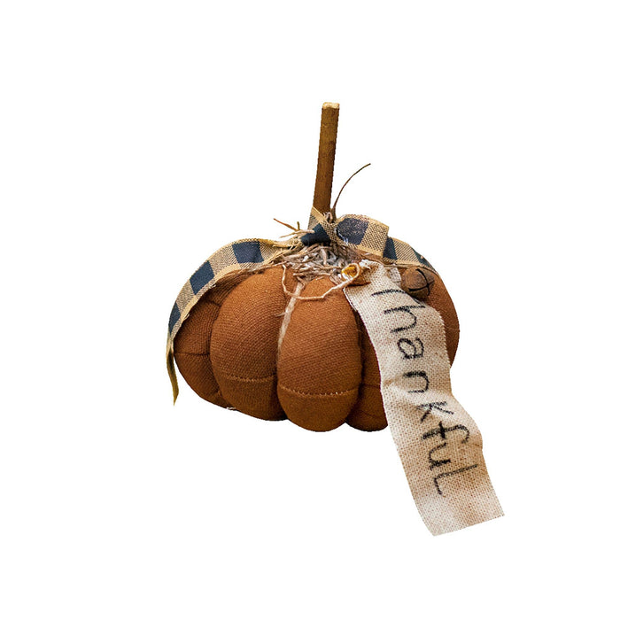 Thankful Pumpkin | Fabric Primitive Bowl Filler