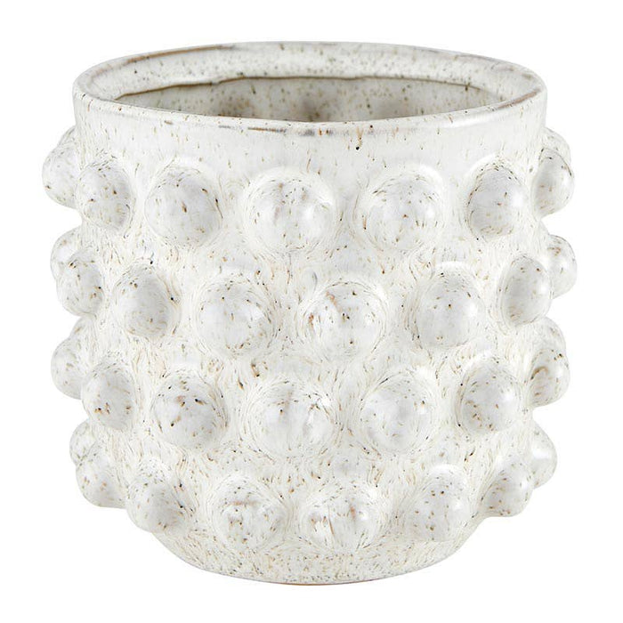Large Hobnail style Ceramic Flower Pot | Boho or Farmhouse