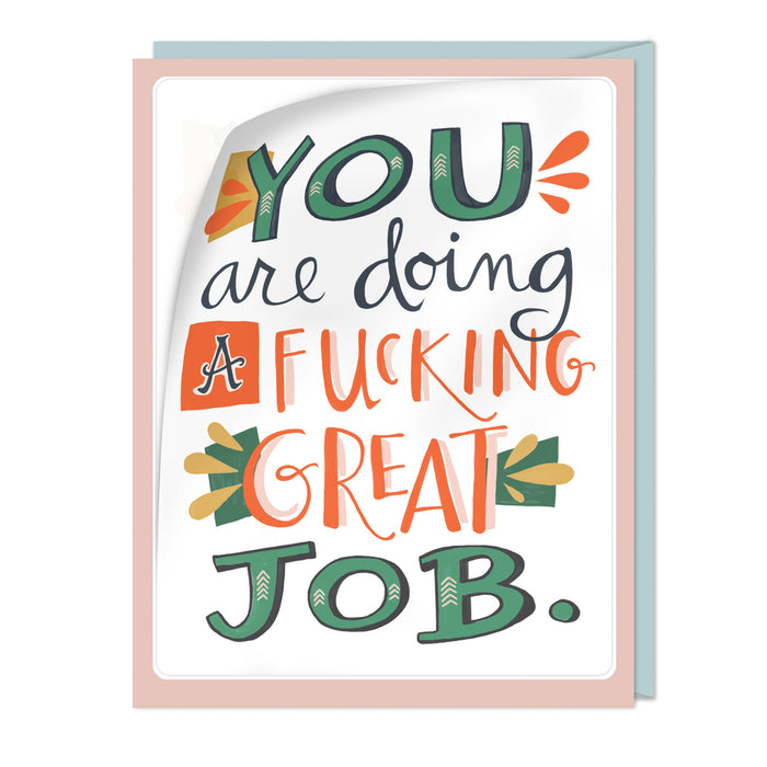 Em & Friends - Fucking Great Job Sticker Card