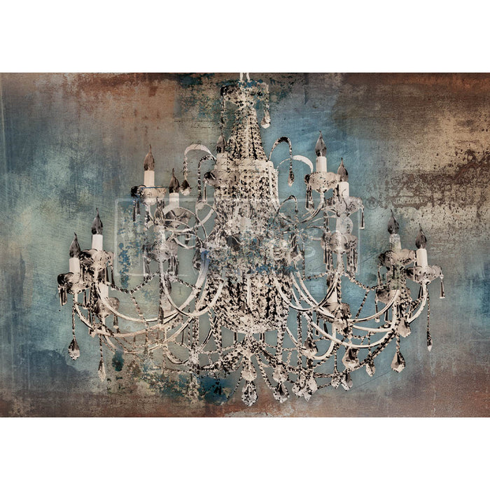 A1 RICE PAPER – MOODY CHANDELIER | Decoupage Paper