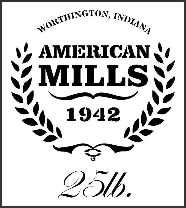 American Mills Stencil