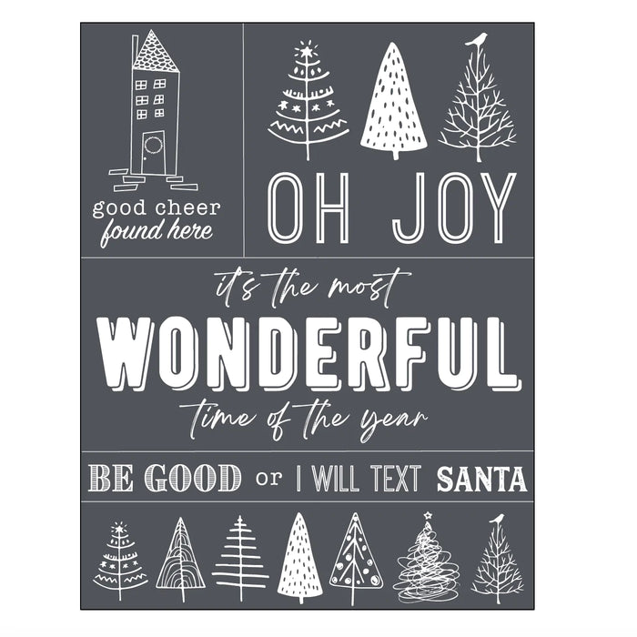 GOOD CHEER FOUND HERE - MESH STENCIL 8.5X11 by A Makers Studio | Adhesive Screen Print
