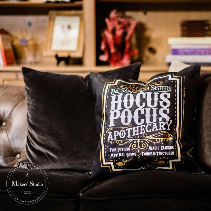 HOCUS POCUS APOTHECARY - MESH STENCIL 18X12 | Halloween DIY Decor | Adhesive Screen Print