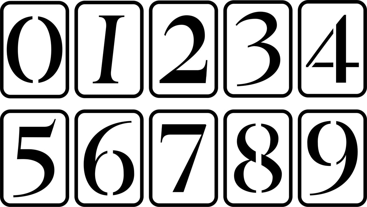 5" Number Set Stencil