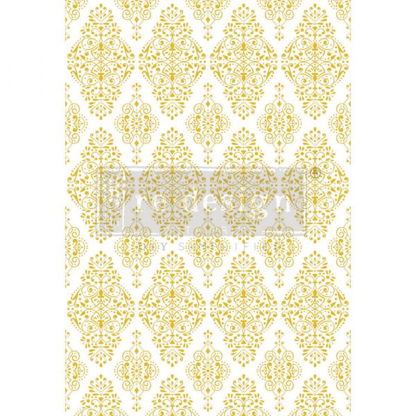 Kacha Gold Damask | Full Size Decor Transfer | Redesign with Prima