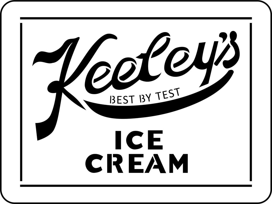 Keeley's Ice Cream Stencil