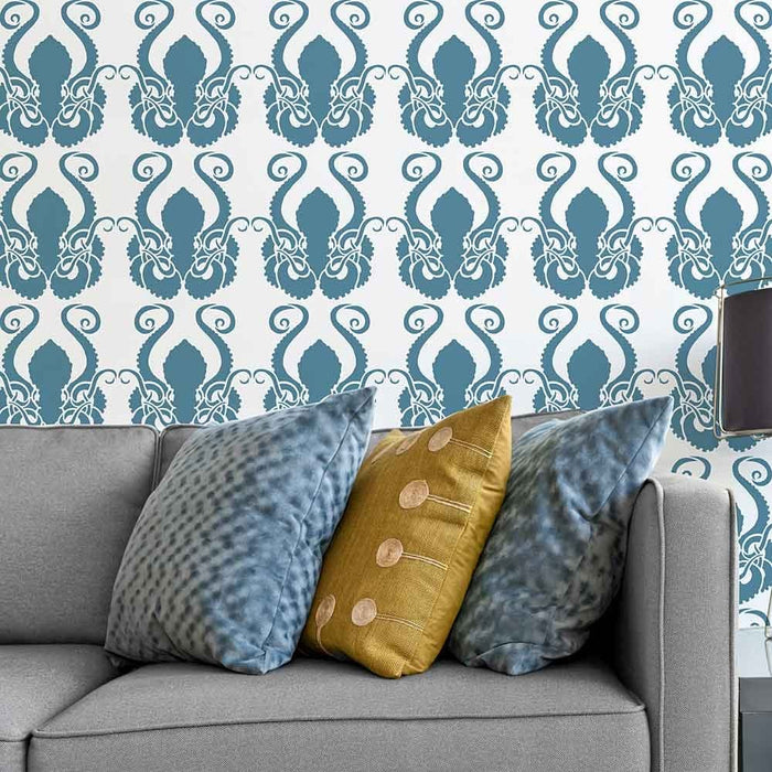Octopus All Over | Large | Cutting Edge Stencils | Repeating Wall or Floor Stencil | Coastal