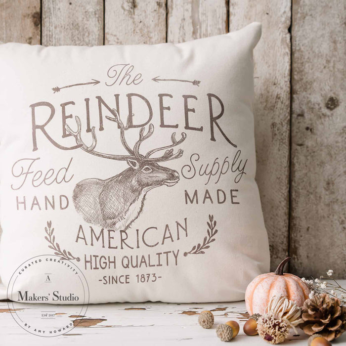 REINDEER FEED | MESH STENCIL 12X12 by A Makers Studio | Adhesive Screen Print
