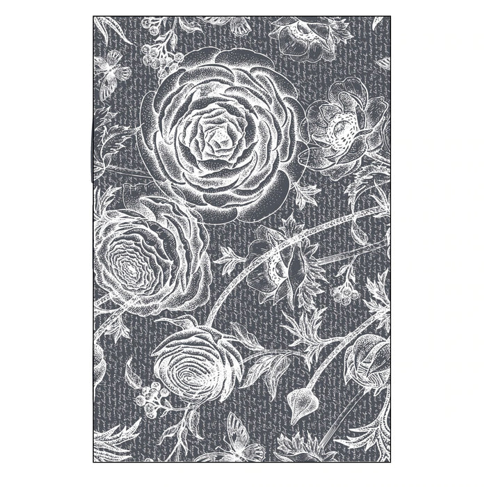 ROSES - MESH STENCIL 12X18 | Pattern by A Makers Studio | Adhesive Screen Print