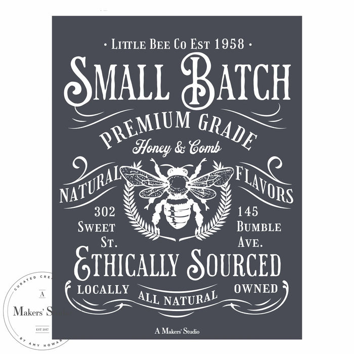 Small Batch Honey Mesh Stencil | A Makers Studio | Screen Printing Bumble Bee Home Decor