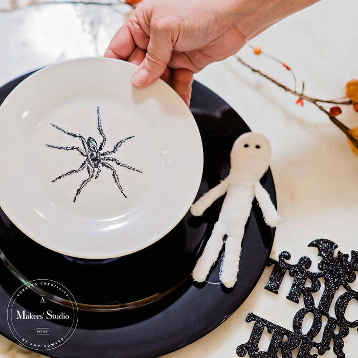 SPIDERWEBS - MESH STENCIL 18X12 | Halloween DIY Decor | Adhesive Screen Print