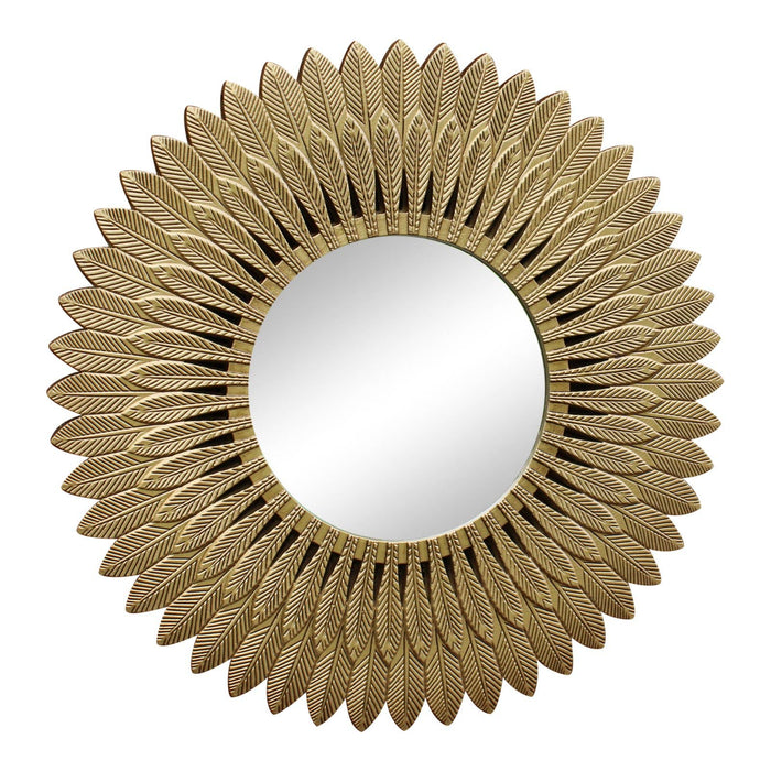 Geko Products - Large Gold Feather Design Mirror