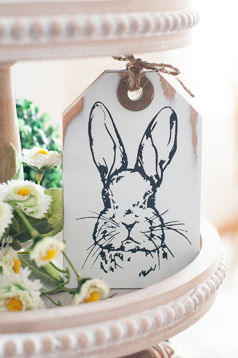 Handmade 365 - Bunny Wooden Tag Sign