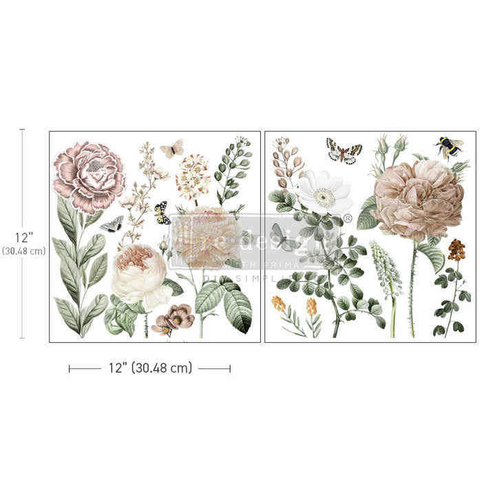 Afternoon in the Garden | Maxi 12 x 12 Decor Transfer | Redesign with Prima