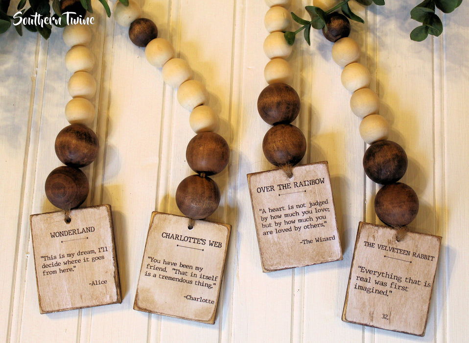 Book Quote Bead Garland