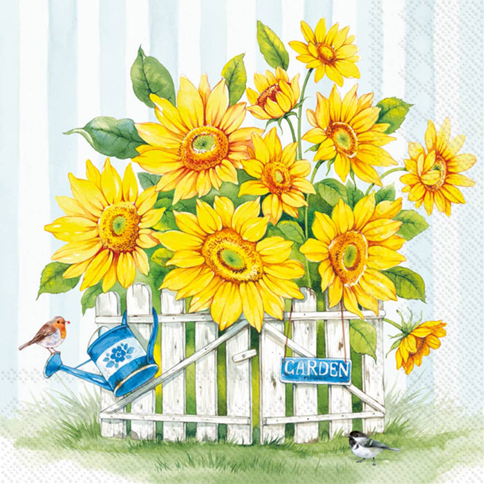 Sunflower Garden Paper Lunch Napkin