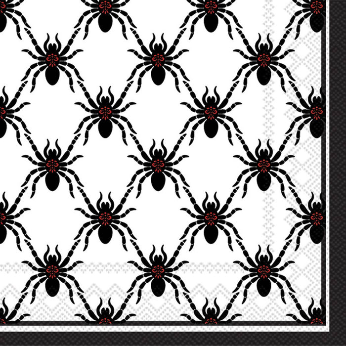 Rosanne Beck Black Spiders Paper Lunch Napkin