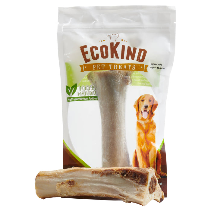 EcoKind Pet Treats - Healthy Stuffed Shin Bone for Dogs - Large Filled Dog Bones