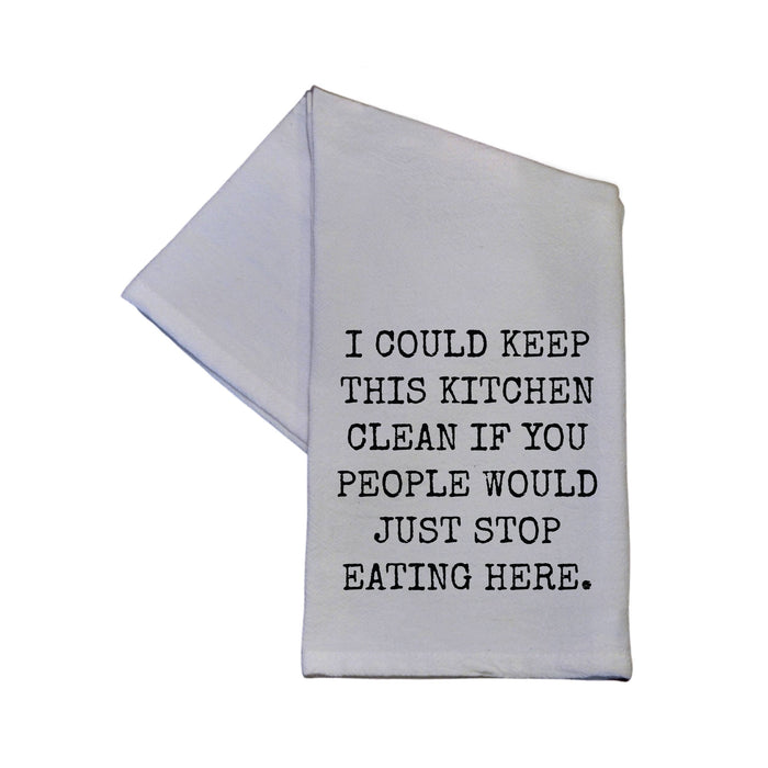 Driftless Studios - I Could Keep This Kitchen Clean If.. 16x24 Cotton Hand Towel