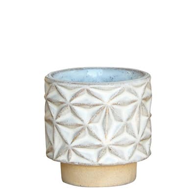 HomArt - Ramos Geometric Cachepot, Stoneware - 2.5