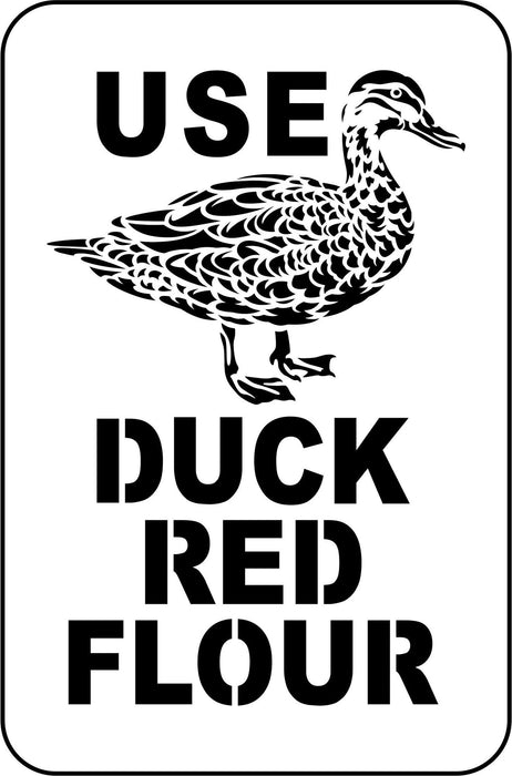 Duck Red Flour Stencil