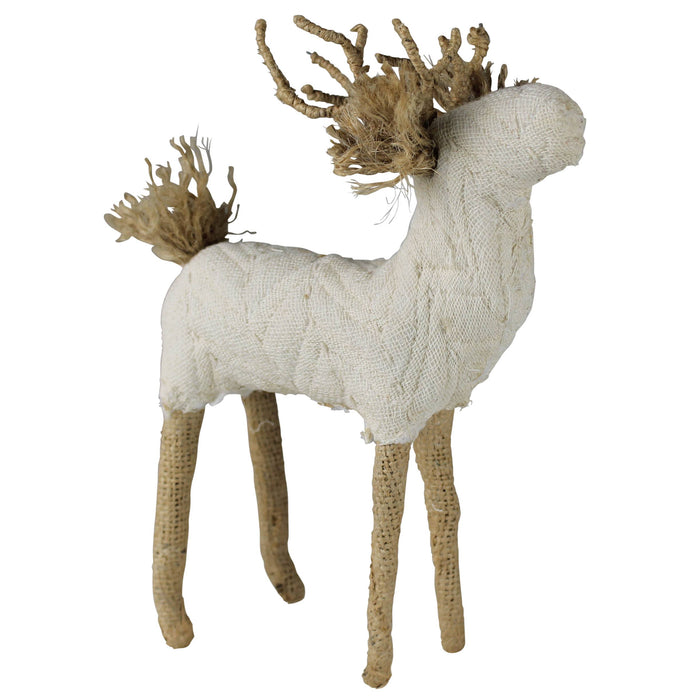 Nordoc Stag, White Quilt - Sm | Winter Home Decor