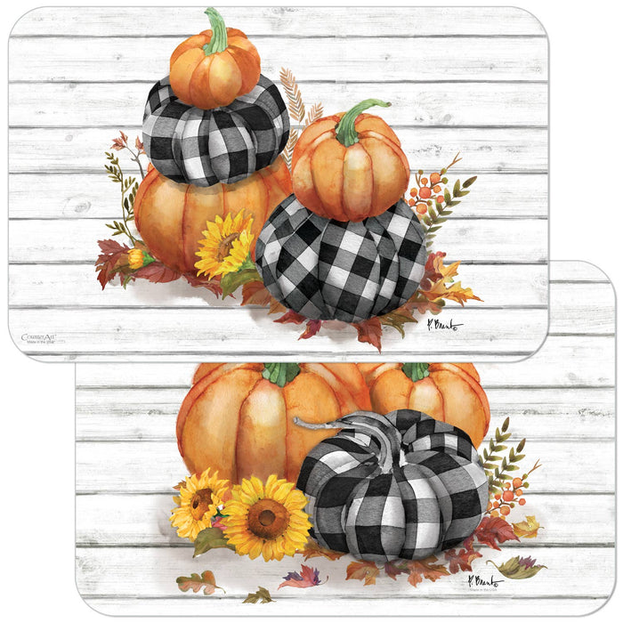 CounterArt and Highland Home - Rustic Fall Reversible Rectangular Plastic Placemat