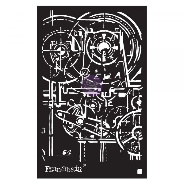 Machinery Stencil | Redesign with Prima |  Finnabair | 6 x 9 inches
