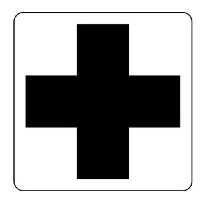 Cross Symbol Stencil