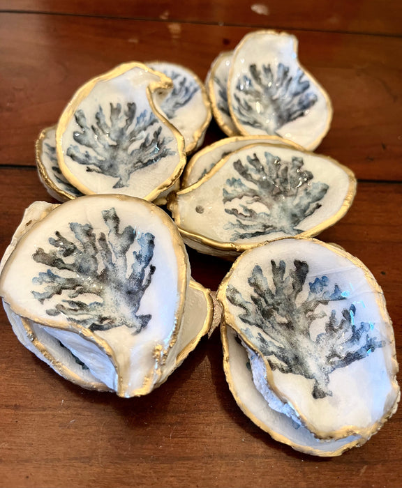 Oyster shells trinket dish